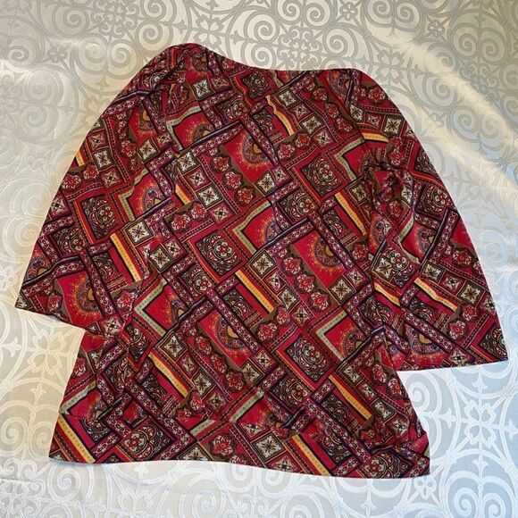 Jones New York Sport patchwork print peasant band bottom 3/4 sleeve size 1X - Picture 8 of 9